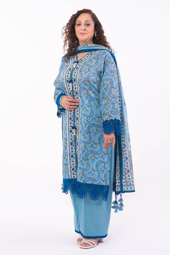 3 Piece Unstitched Printed Lawn Suit CL-52380 A