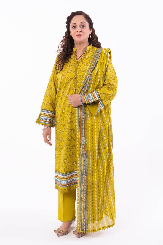 3 Piece Unstitched Printed Lawn Suit CL-42301 A