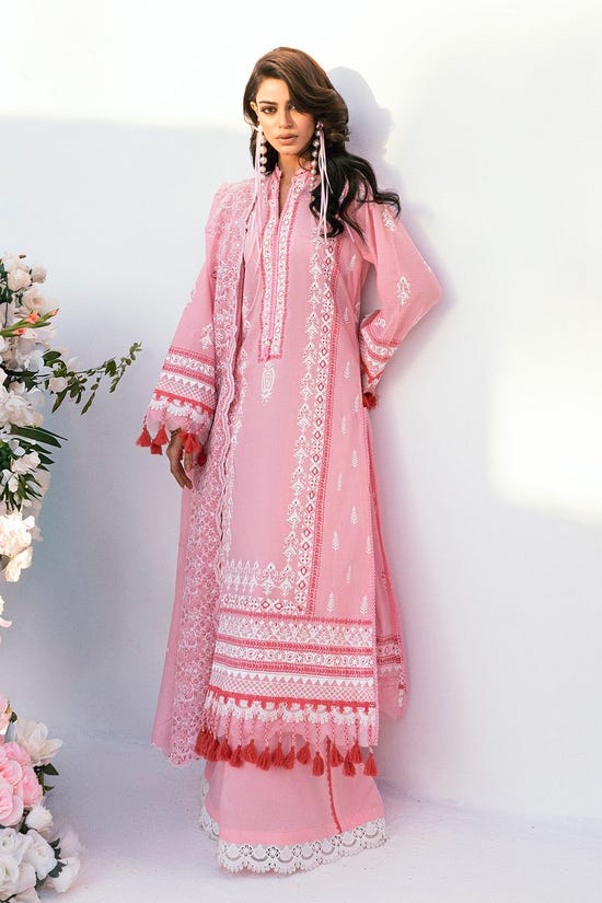 3 Piece Unstitched Embroidered Printed Denting Lawn Suit DN-52015
