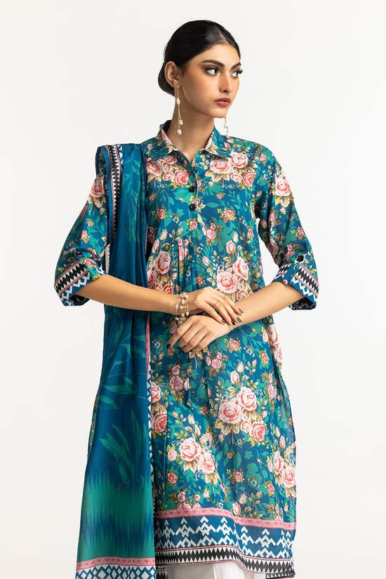 Lawn Printed Shirt And Dupatta IUSTKD-148