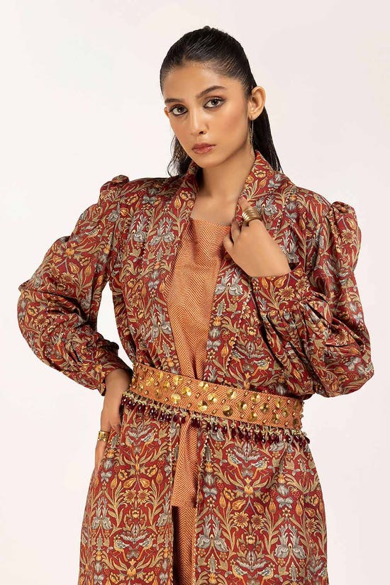 2 Piece Unstitched Printed Linen Suit VT-42008